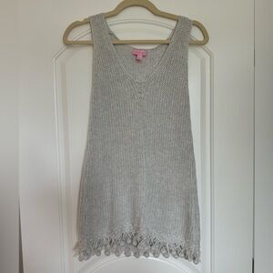 Gray Lilly Pulitzer knitted tank top size small!